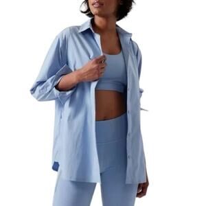Athleta Light Blue Button Down Shirt